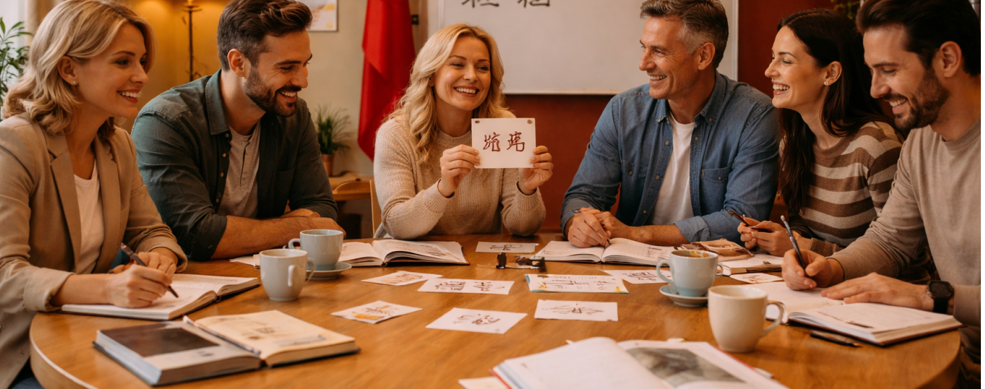 Adults learning Chinese