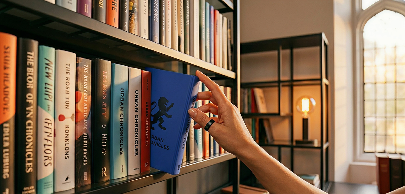 English — bookshelf